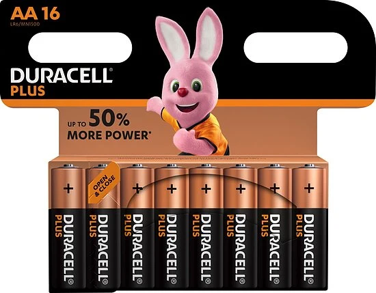 Duracell PLUS AA Alkaline Mignon LR6 MN1500 - 16Stück im Blister