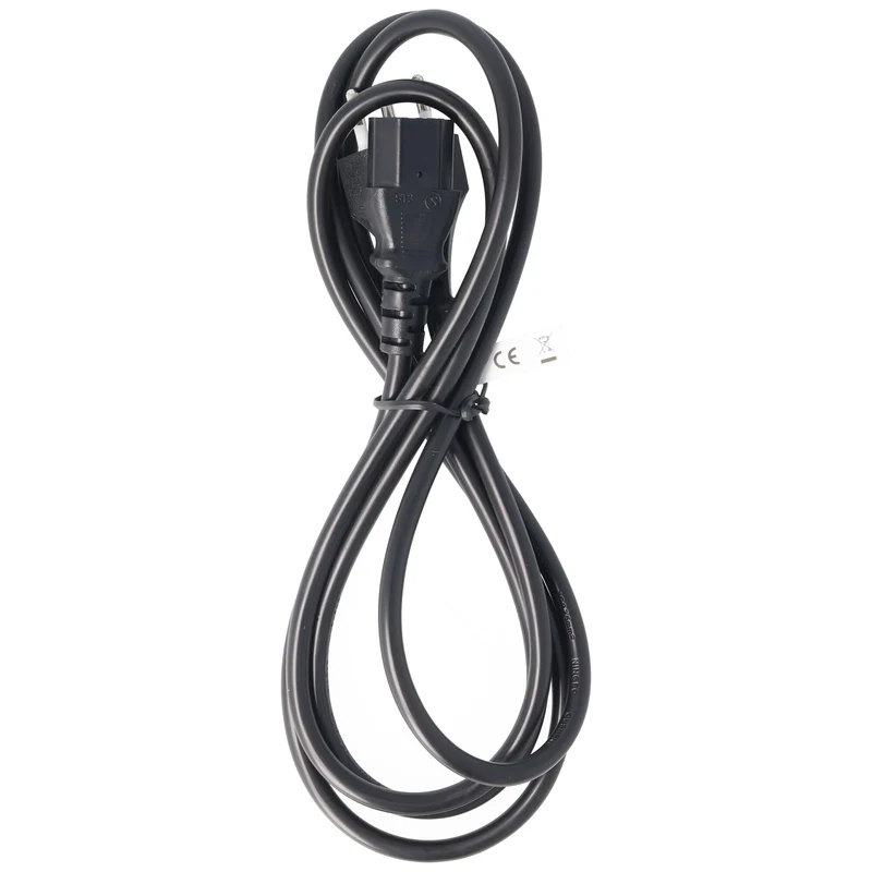 AccuCell Netzkabel mit Schweiz-Stecker für IEC-Buchse C13, Stromkabel Schweiz mit 3 Pin