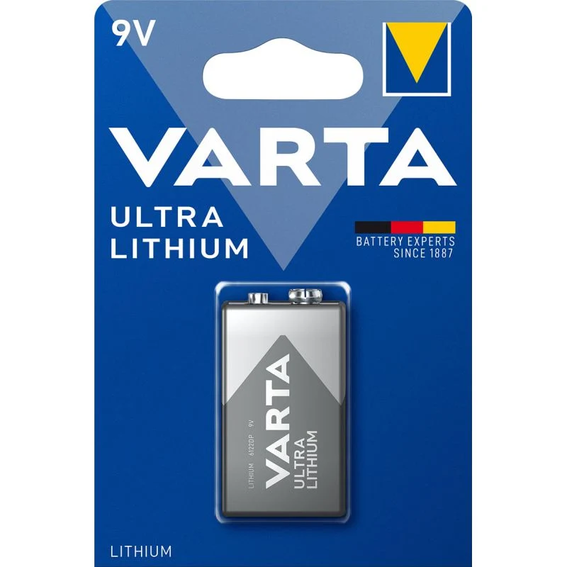 Varta Lithium-Batterie 9V-Block 6LR61 1 Stück