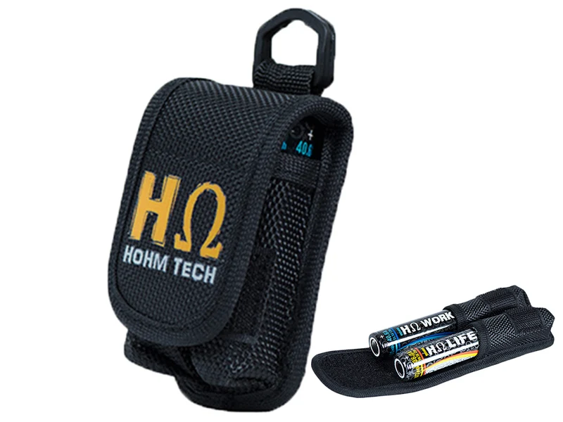 Hohmtech Aufbewahrungstasche für 18650 und 21700 Akkus aus gewebten Kunststofffasern