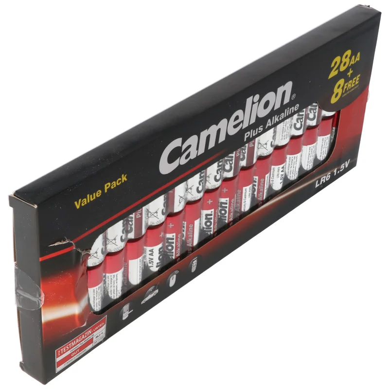 28+8 gratis, Sparpack Camelion Plus Alkaline Mignon Batterien, AA, LR6, 1,5V