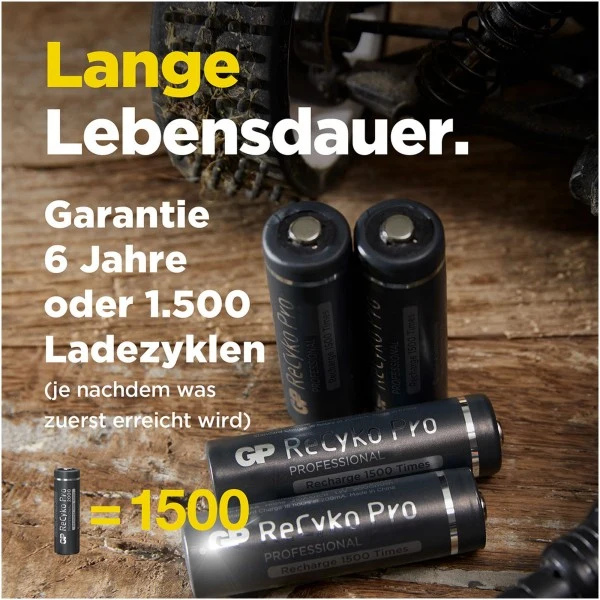 AAA Akku GP NiMH 800 mAh ReCyko Pro 1,2V 4 Stück