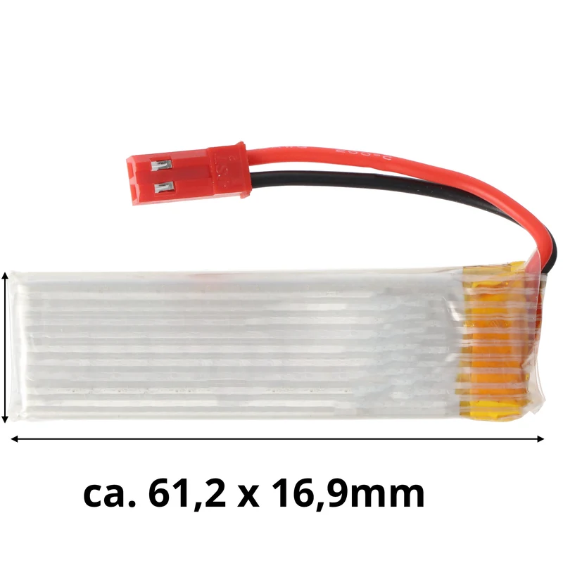 AccuCell Li-Ion-Akku 500mAh 3.7V für Lishi Toys L6052 Drohne, Multicopter, Quadrocopter wie LS-050