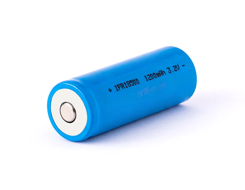 IFR 18500 - 1200mAh 3,2V LiFePo4 Akku (Button Top) ungeschützt
