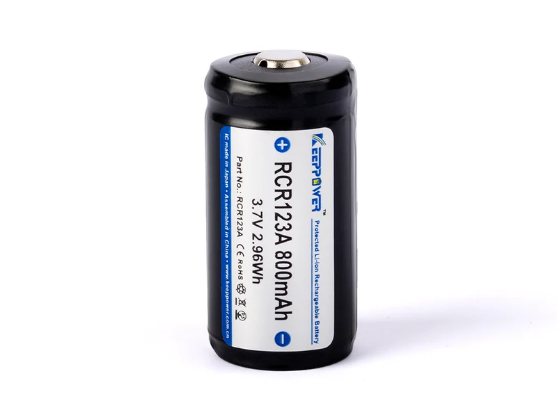 Keeppower RCR123A 16340 - 800mAh, 3,6V - 3,7V Li-Ionen-Akku geschützt