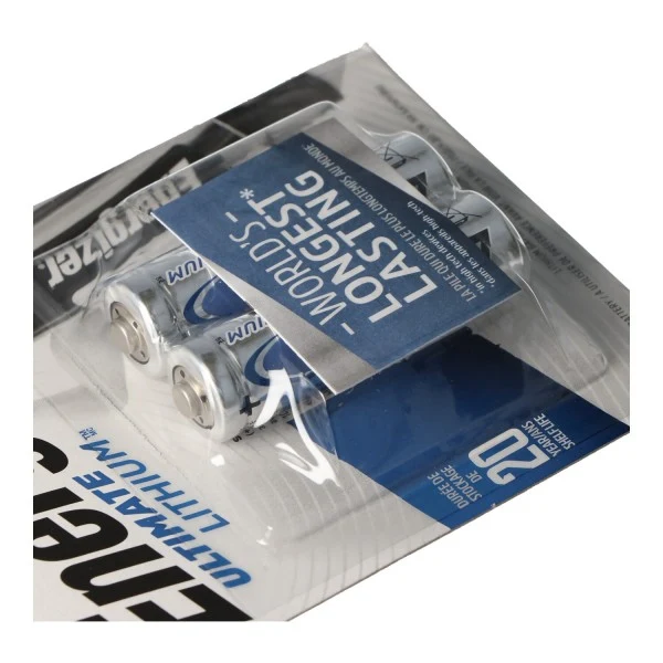 Energizer L91 Lithium Batterie AA 1,5 Volt, 3000mAh 2er Blister