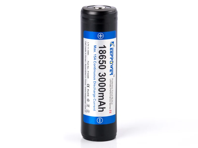 Keeppower R 18650 3000mAh 3,6V - 3,7V Li-Ion-Akku PCB geschützt