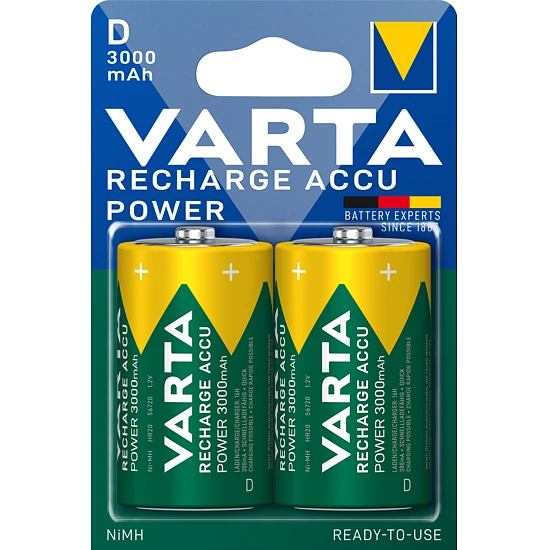 Varta Mono D 56720 Akku Ni-MH 1,2V/3000mAh - 2er Blister
