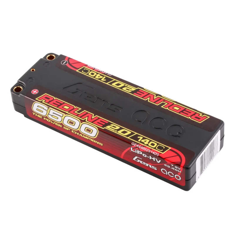 Gens ace Redline 2.0 Serie 6500 mAh 7,6 V 140 C 2S1P HardCase HV Lipo-Akku mit Hardcase 57#