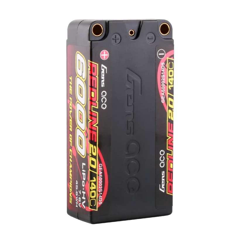 Gens Ace Redline 2.0 Serie 2S 6000mAh 7,6V 140C 2S2P Hardcase HV Lipo Akku