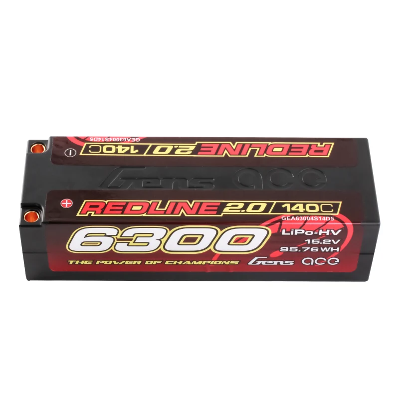 Gens Ace Redline 2.0 Serie 4S 6300mAh 15,2V 140C Hardcase HV Lipo Akku