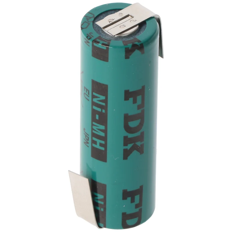 4/5AA NiMH Akku FDK 1,2 Volt 1100mAh mit Lötfahnen Z-Form, Industrieausführung Flattop 43x14,2mm