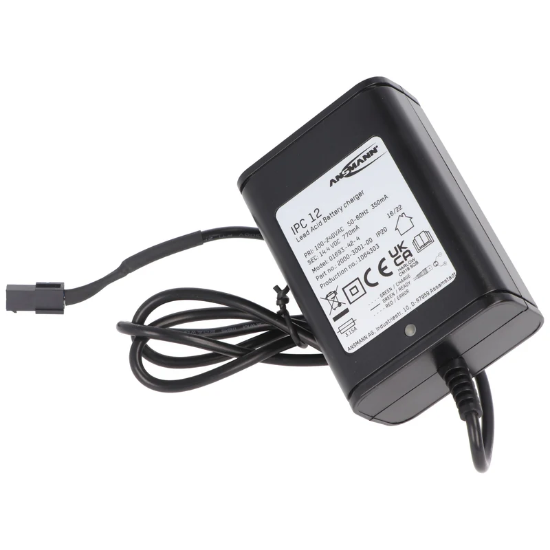 Ladegerät inklusive 1 Akku passend für den Multipower Bleiakku MP0.8-12H Heim und Haus