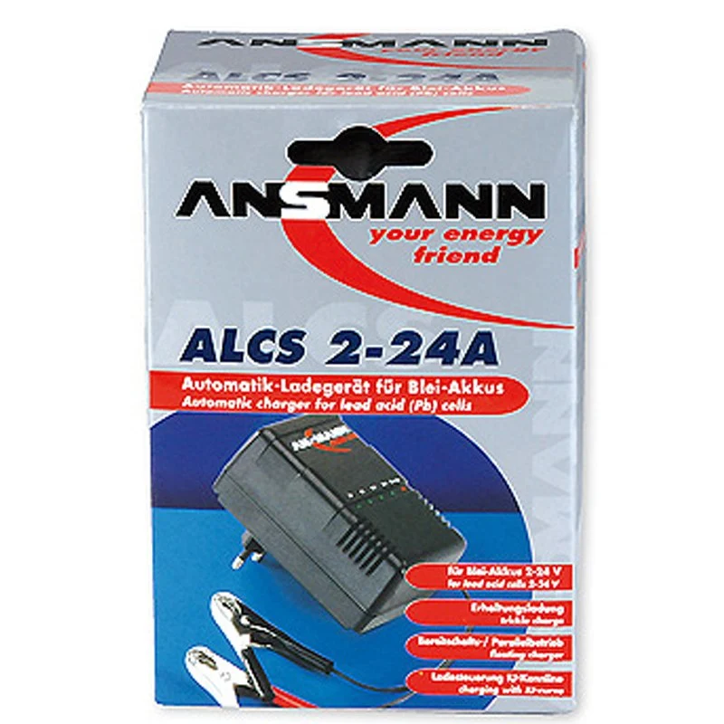 Ansmann ALCS 2-24A Ladegerät für Blei-Akku 2-24V, Ladestrom 0,9A