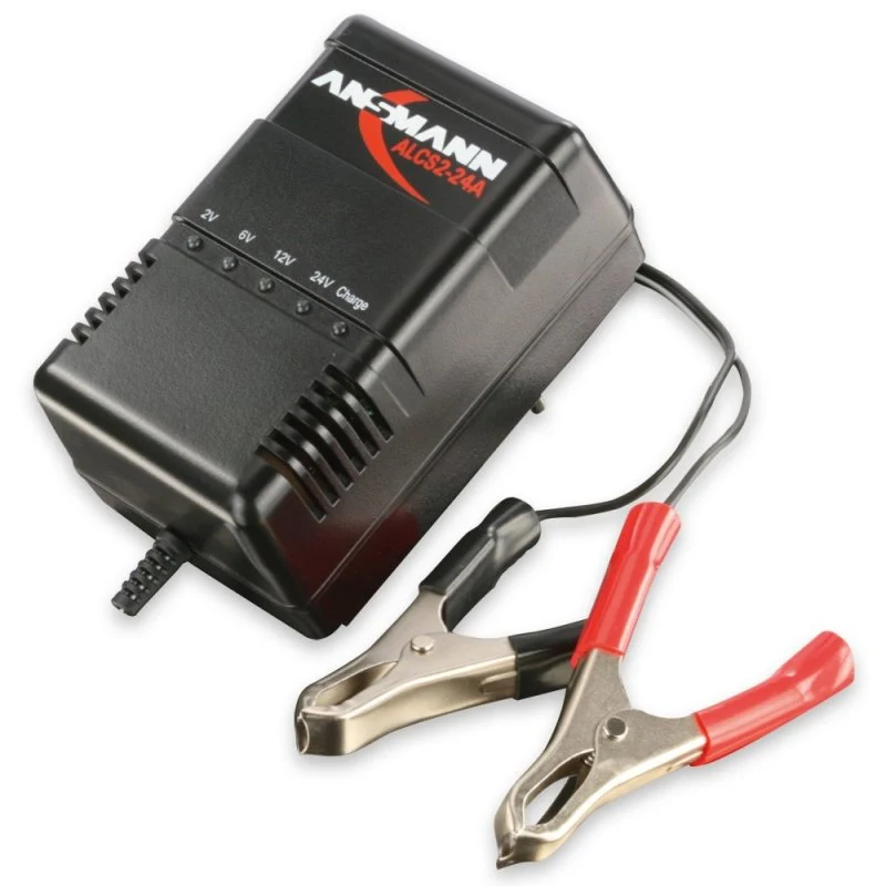 Ansmann ALCS 2-24A Ladegerät für Blei-Akku 2-24V, Ladestrom 0,9A