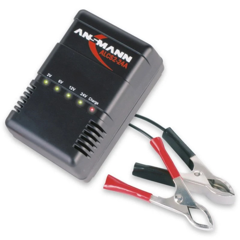 Ansmann ALCS 2-24A Ladegerät für Blei-Akku 2-24V, Ladestrom 0,9A
