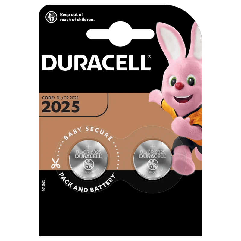 Duracell Lithium-Batterie 2er Blister 2025 - 3V - CR2025