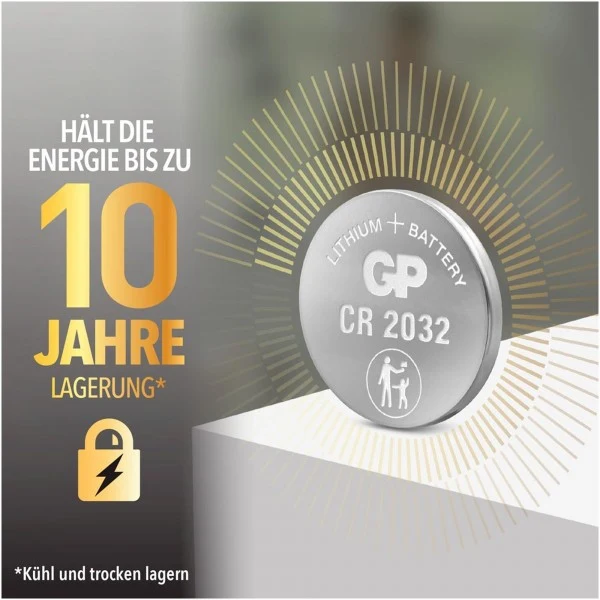 GP Batteries CR2032 GP Lithium Knopfzelle 3V 10 Stück