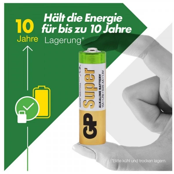 GP Batteries AA Mignon Batterie GP Alkaline Super 1,5V 40 Stück