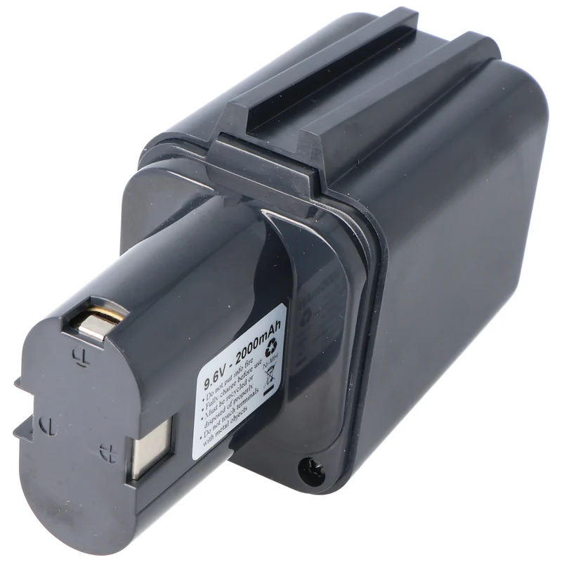 AccuCell Akku passend für Bosch 2607300002 9,6 Volt 2Ah schmal Abmessungen 126x70x54mm und Bilder exakt vergleichen