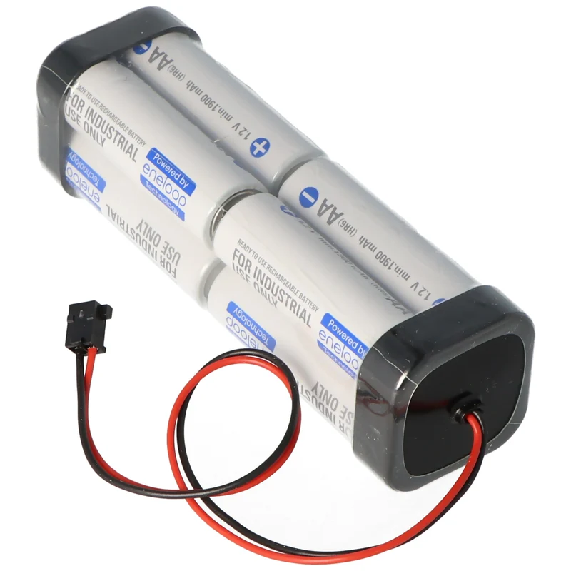 Sender Akku Panasonic eneloop Standard AA 8er Würfel 9,6 2000 mit Kabel und Graupner Stecker