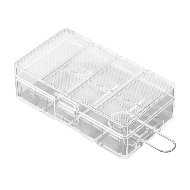 Soshine Aufbewahrungsbox für 4x CR123A/16340/17335/RCR123 transparent
