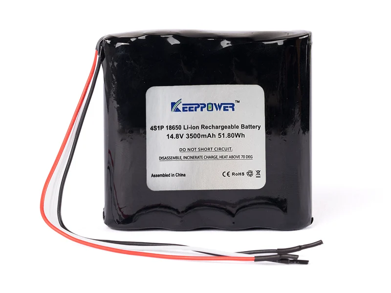 Keeppower 4S1P 3500mAh 14,8V Li-Ion-Akkupack mit BMS-Schutz