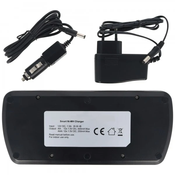 Panasonic eneloop Standard HR-3UTGA 12 Stück AA Mignon Akkus, LCD-Ladegerät mit Display für 1-12 AA