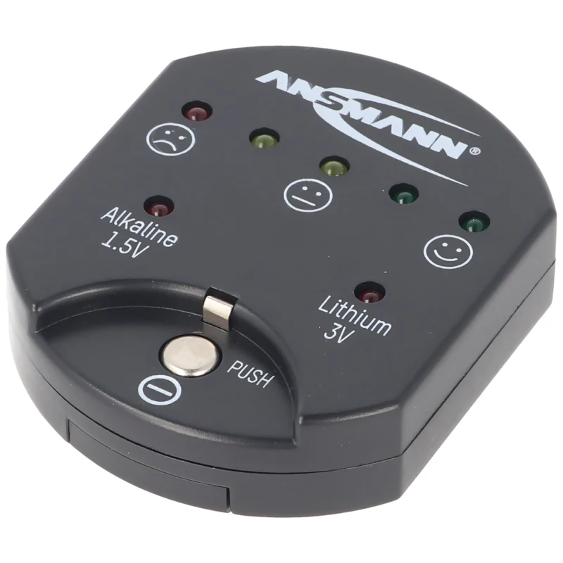 Ansmann Batterietester für Alkaline und Lithium Knopfzellen, der Knopfzellentester