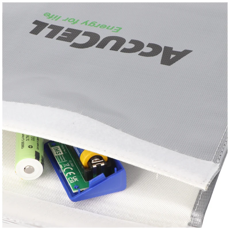 AccuCell LIPO-SAFE Lipo Schutzbeutel klein, Lipos sicher aufbewahren! 23x18cm Silber 120gramm, Lipo Guard