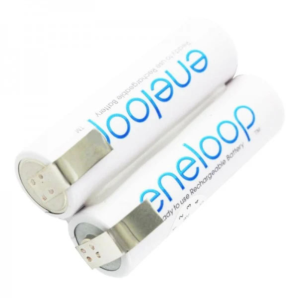Panasonic eneloop Standard 2,4 Volt NiMH AkkuPack AA Mignon mit Lötfahnen, 2,4 Volt 2000mAh