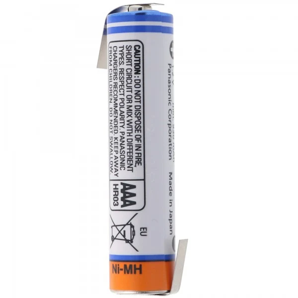 Panasonic BK-4HGAE Micro AAA HR-4U NiMH Akku mit Lötfahne Z-Form