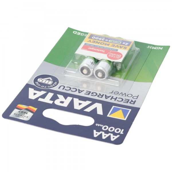 Varta 5703 Akku Micro 1,2V 1000mAh 2er Pack