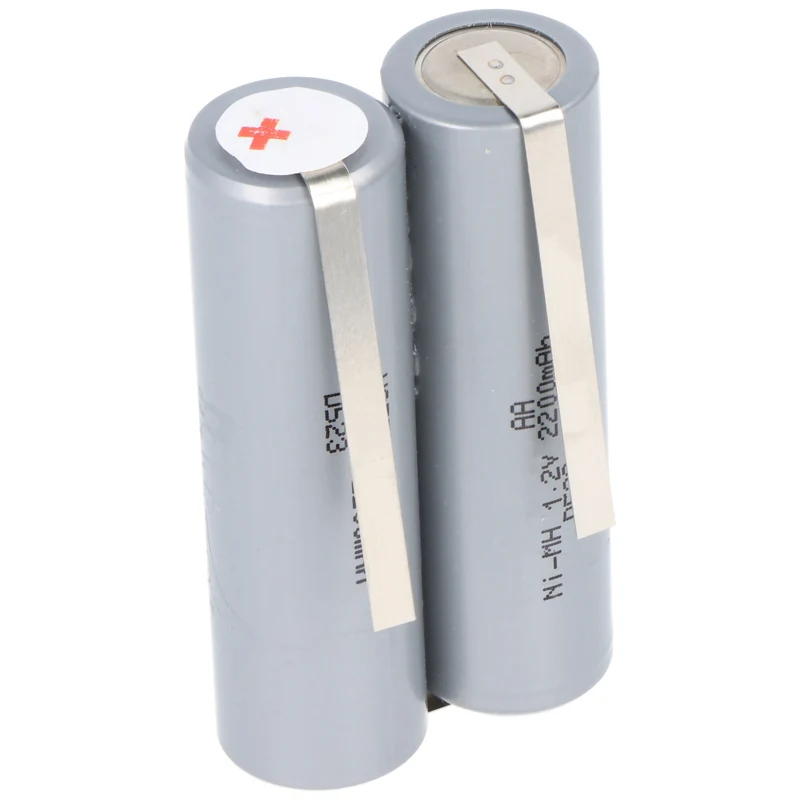 AccuCell Akku passend für Haarschneider 2,4 Volt NiMH Mignon AA typ. 2000mAh, 49x15x28mm
