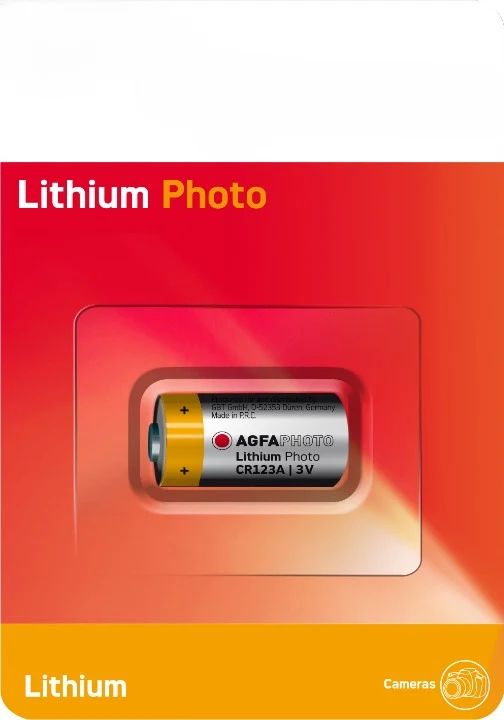 Agfaphoto Batterie Lithium, CR123A, 3V Extreme Photo, Retail Blister (1-Pack)