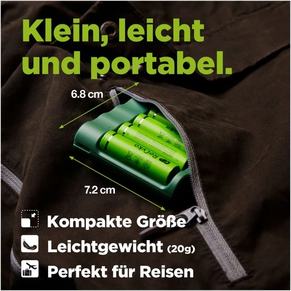 USB-Modell Ladegerät GP B421 Basic-Line 4 x ReCyko AA 2100 mAh USB Dockingstation