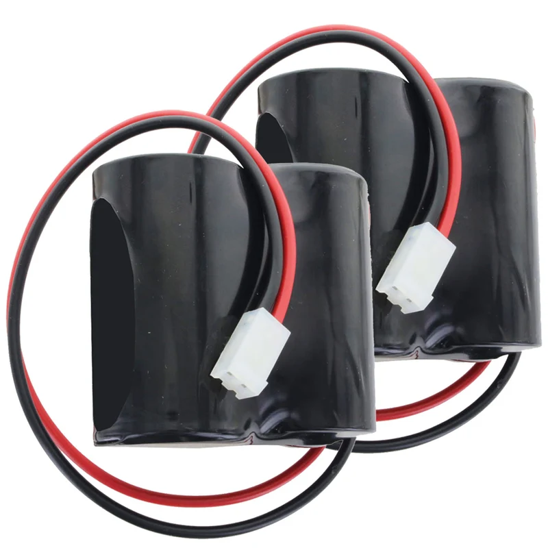 AccuCell ABUS FU2986 kompatibel für 2WAY-Funk-Außensirene, 2 Stück Nachbau BatteriePack 3 Volt