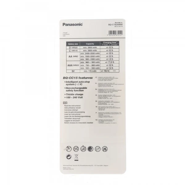 Panasonic Ladegerät BQ-CC15 Unilader