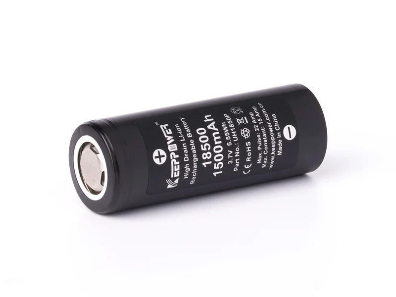 Keeppower 18500 - 1500mAh, 3,6V - 3,7V max. 22A Li-Ion-Akku UH1850P