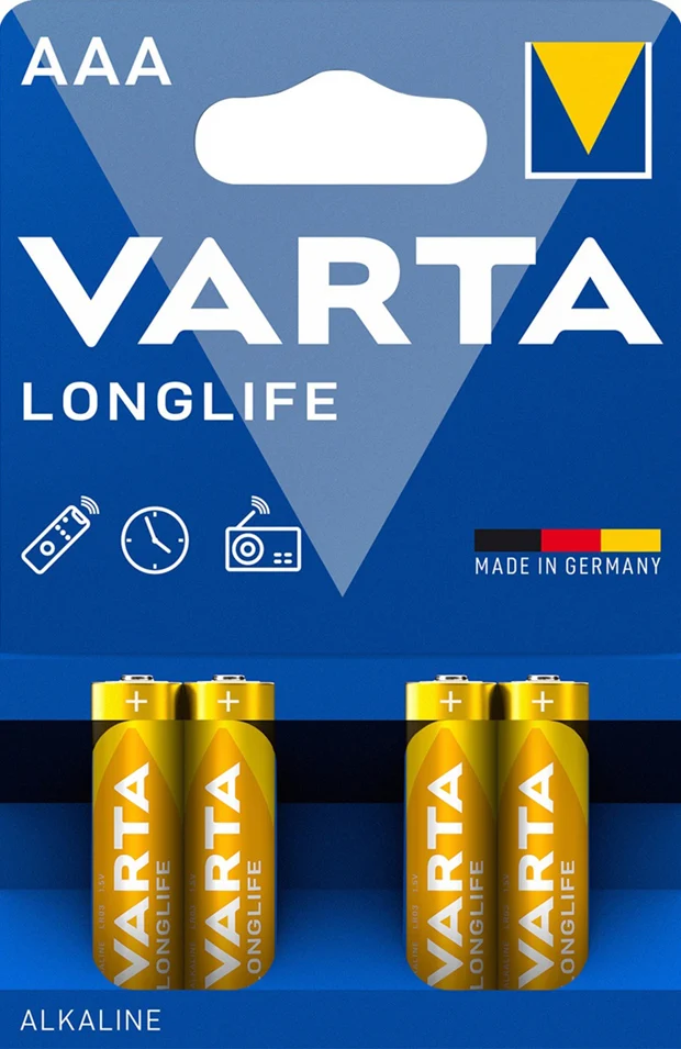 Varta LONGLIFE Micro, LR03, MN2400, 4103 1,5V Batterie AAA - 4er Blister