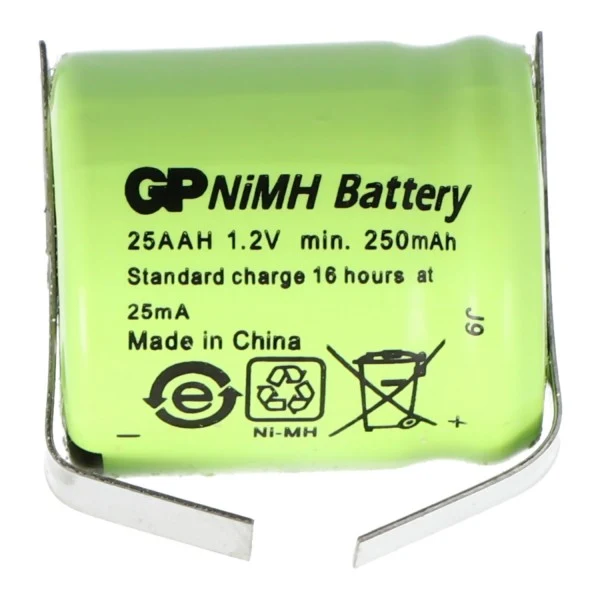 GP GP25AAH Akku NiMH 1/3 AA Mignon Lötfahne U-Form