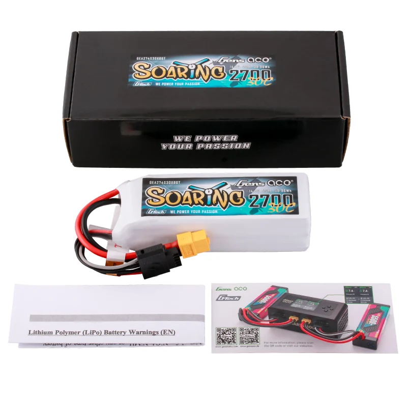 Gens ace G-Tech Soaring 2700 mAh 14,8 V 30 C 4S1P LiPo-Akku mit XT60-Stecker