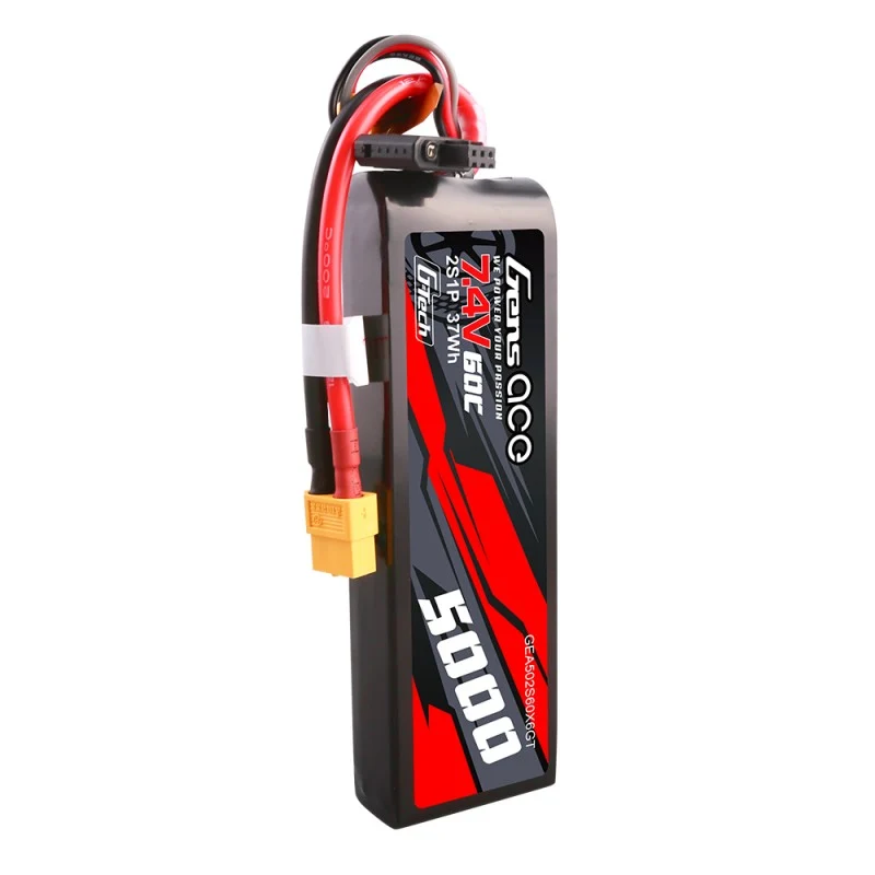 Gens ace G-Tech 5000 mAh 7,4 V 60 C 2S1P Lipo PC-Materialgehäuse mit XT60-Stecker
