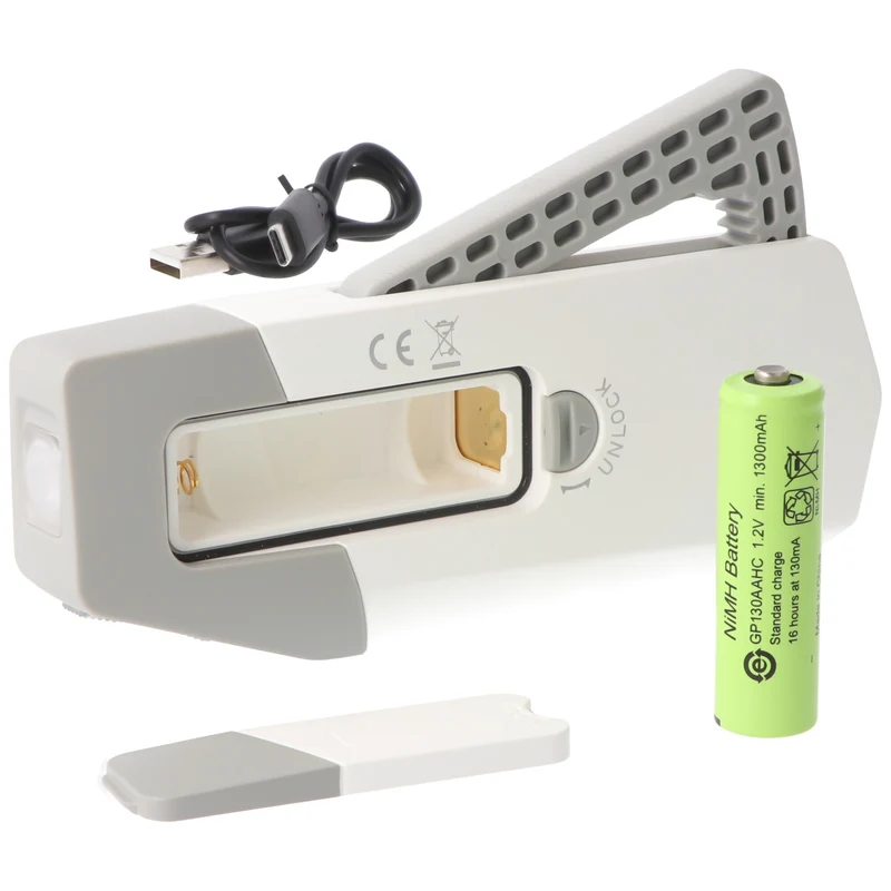 Fenix E-Star Dynamo Taschenlampe, 100 Lumen, dynamobetrieben inklusive NiMH 1,2V 1300mAh Akku