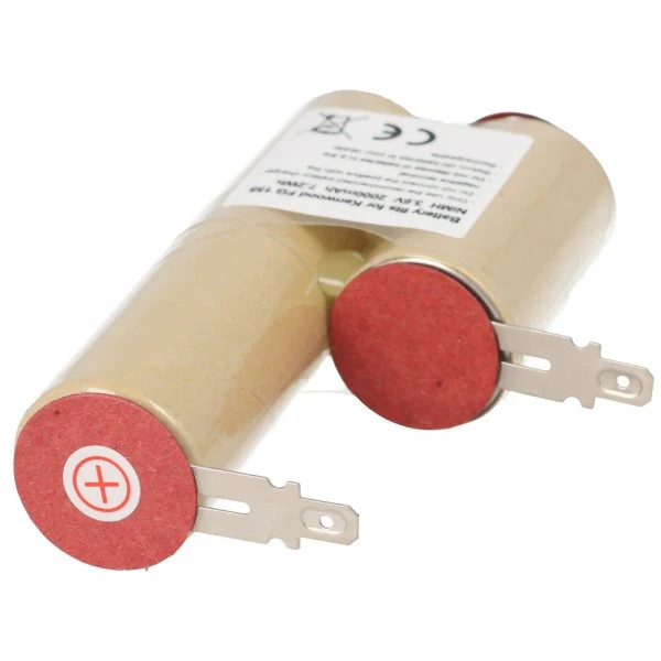 AccuCell 2000mAh NiMH Akku passend für Kenwood FG155 Käsereibe Akku mit 4,8mm Faston Steckkontakten