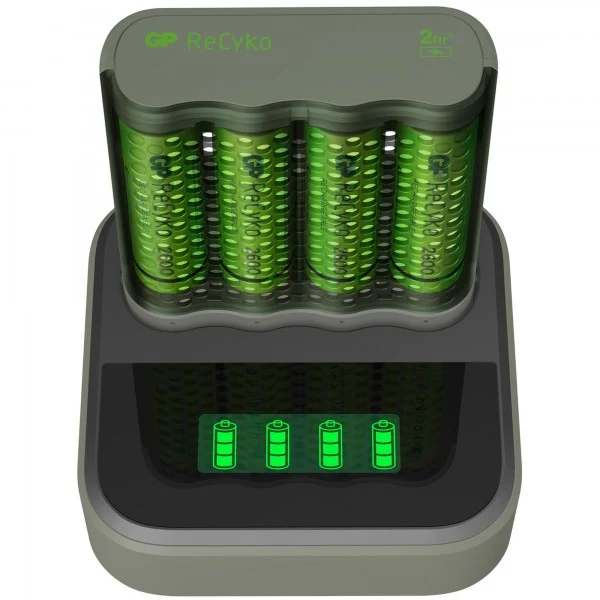 USB-Modell Ladegerät GP M451 Mainstream-Line 8 x ReCyko AA 2600 mAh USB Dockingstation