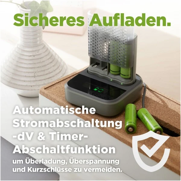 USB-Modell Ladegerät GP M451 Mainstream-Line 4 x ReCyko AA 2600 mAh USB Dockingstation