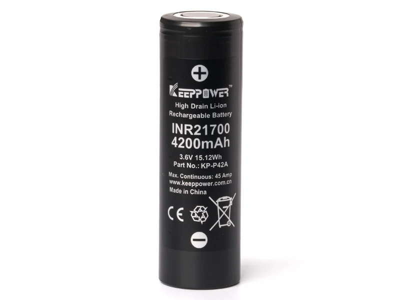 Keeppower / Molicel INR21700-P42A, 4200mAh 30A bis max. 45A Li-Ionen-Akku, 3,6V - 3,7V