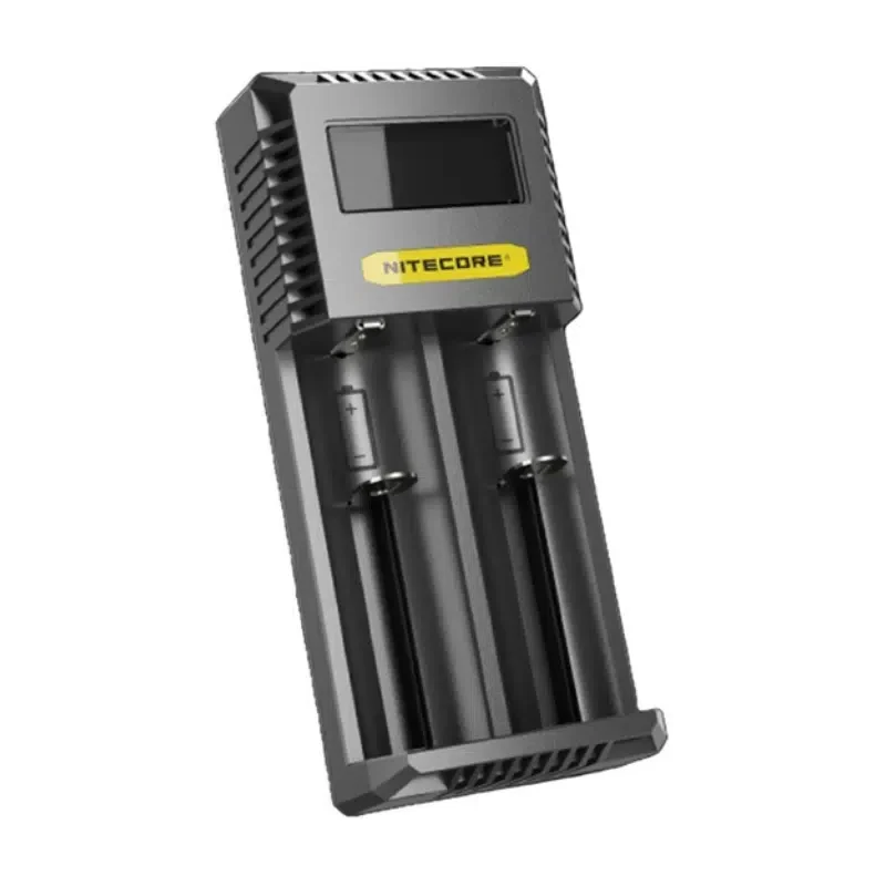 Nitecore Ladegerät CI2, intelligentes 2fach Schnell-Ladegerät mit USB-C Ladeport, lädt Li-Ion, NiMH und NiCd Akkus
