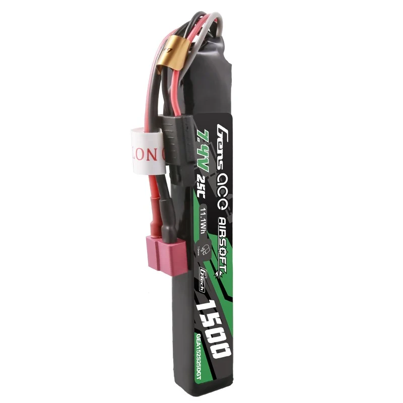 Gens ace G-Tech 25C 1500 mAh 2S1P 7,4 V Airsoft Lipo Akku mit T-Stecker